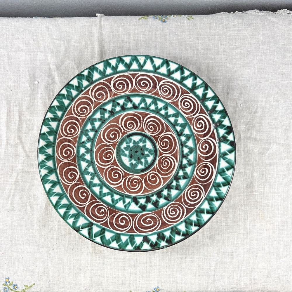 Vintage RP France for Neiman Marcus Hand Painted Ceramic Plate